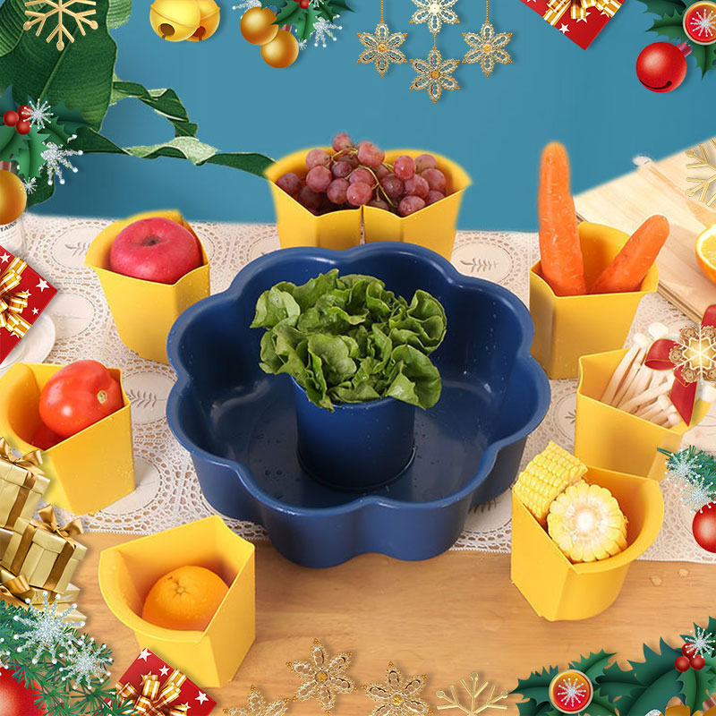 [Practical Gift Choice] Rotating Hot Pot Dish Vegetable Drainer Tray