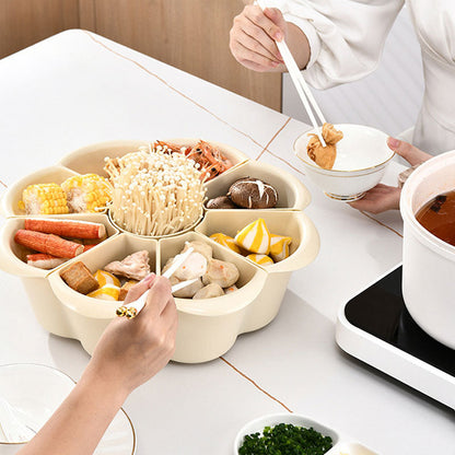 [Practical Gift Choice] Rotating Hot Pot Dish Vegetable Drainer Tray