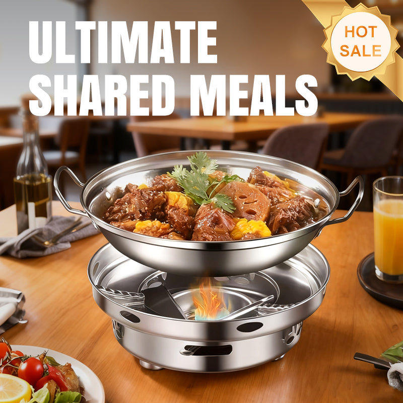 🔥HOT SALE - OVER 800 SOLD!🏆Windproof Alcohol Stove with Pot