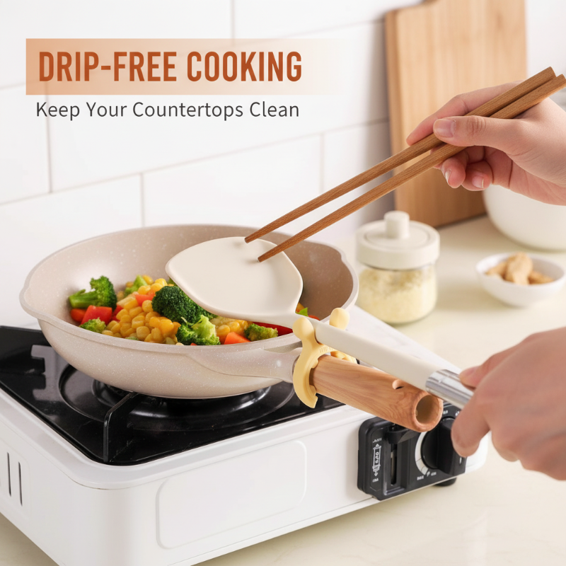 Multifunction Silicone Pot Handle Spatula Rack