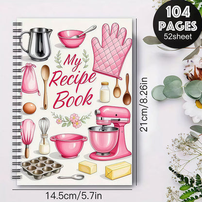 ✨🔥104 Sheets Notebook for Recipes📓